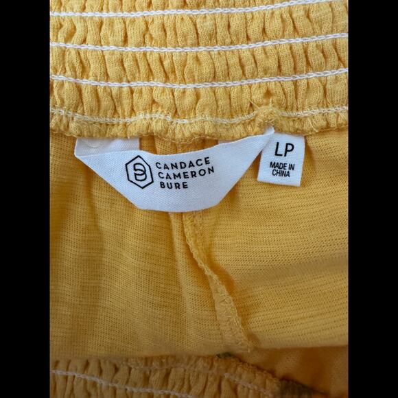 Candace Cameron Bure Apricot Pants Petite L Slub Knit NWT Orange Stretch - Picture 8 of 9